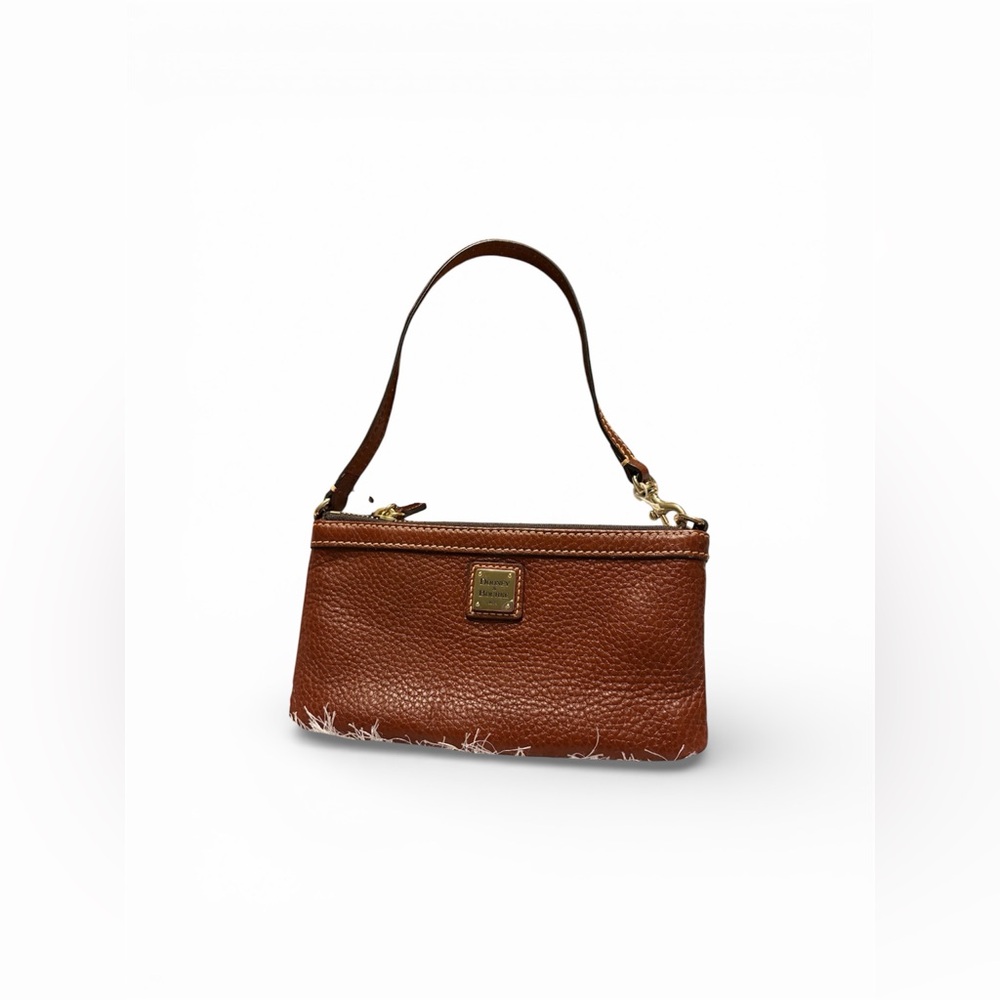 Dooney & Bourke Rich Brown Leather Wristlet